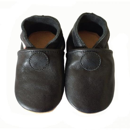 plain black baby shoes