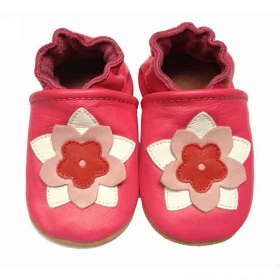 baby pink flower shoes