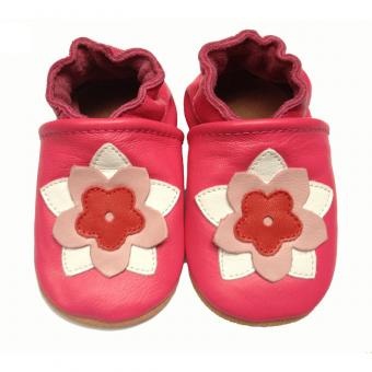 baby pink flower shoes