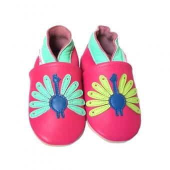 peacock baby slipper