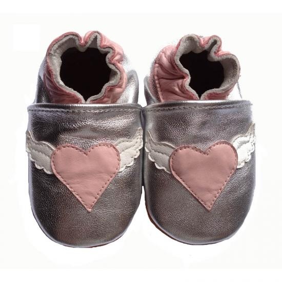 Baby heart shoes with flying wings