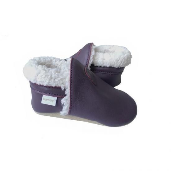 Purple baby boots