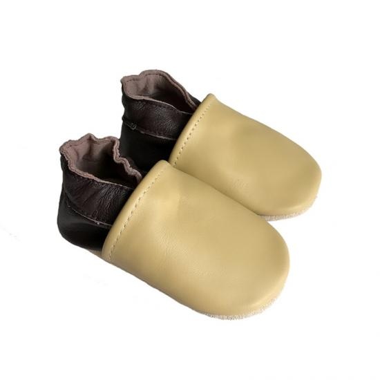 Solid beige baby shoes