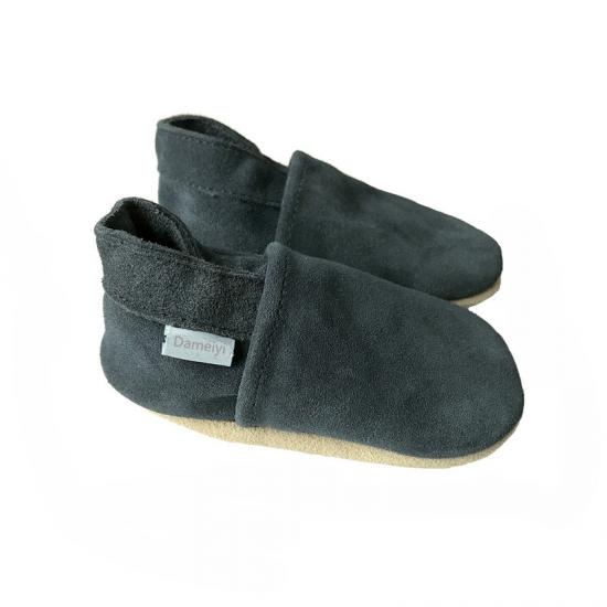 navy suede baby shoes